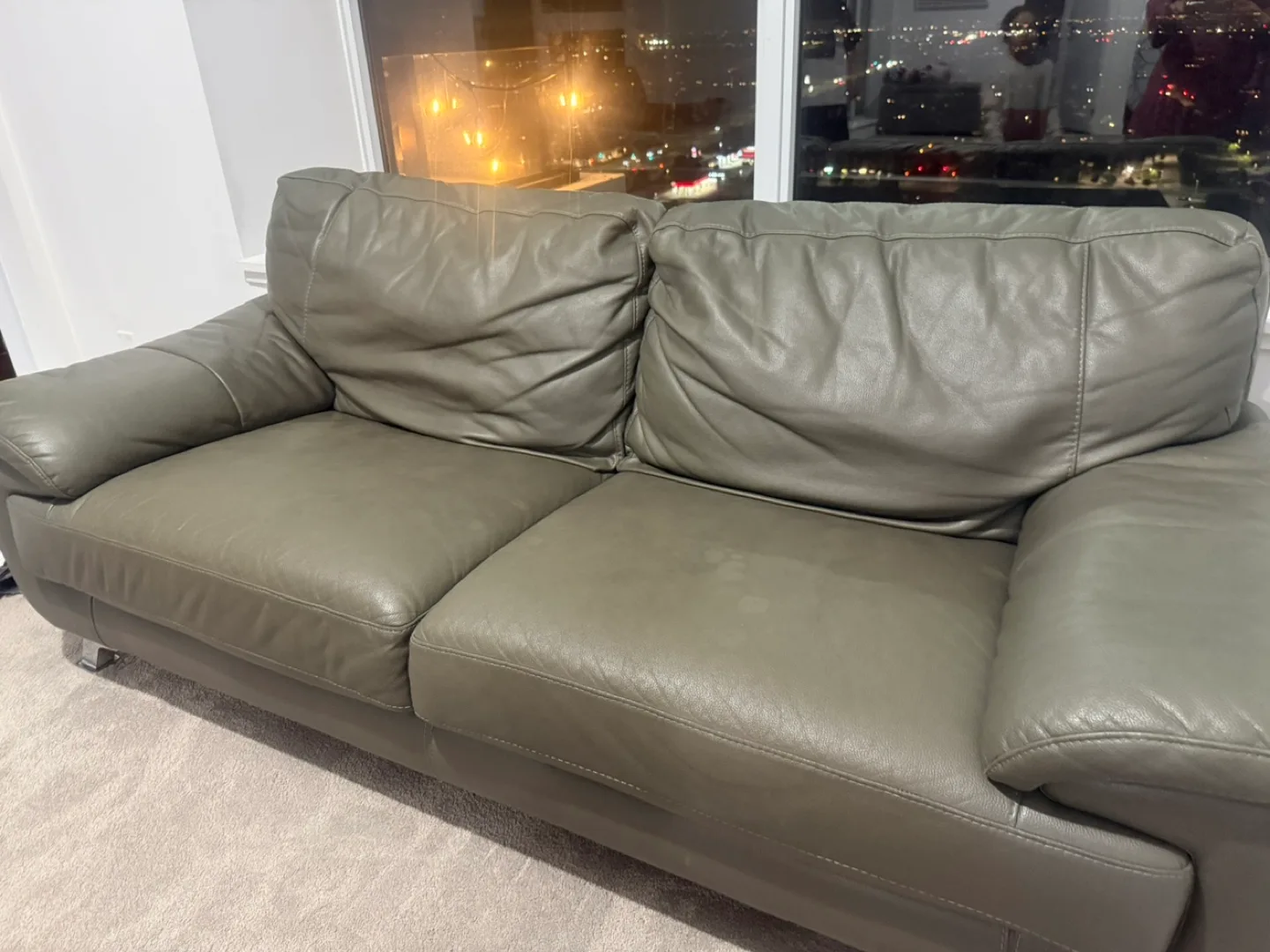 Leather Sofa - Grey both image indicator(4)