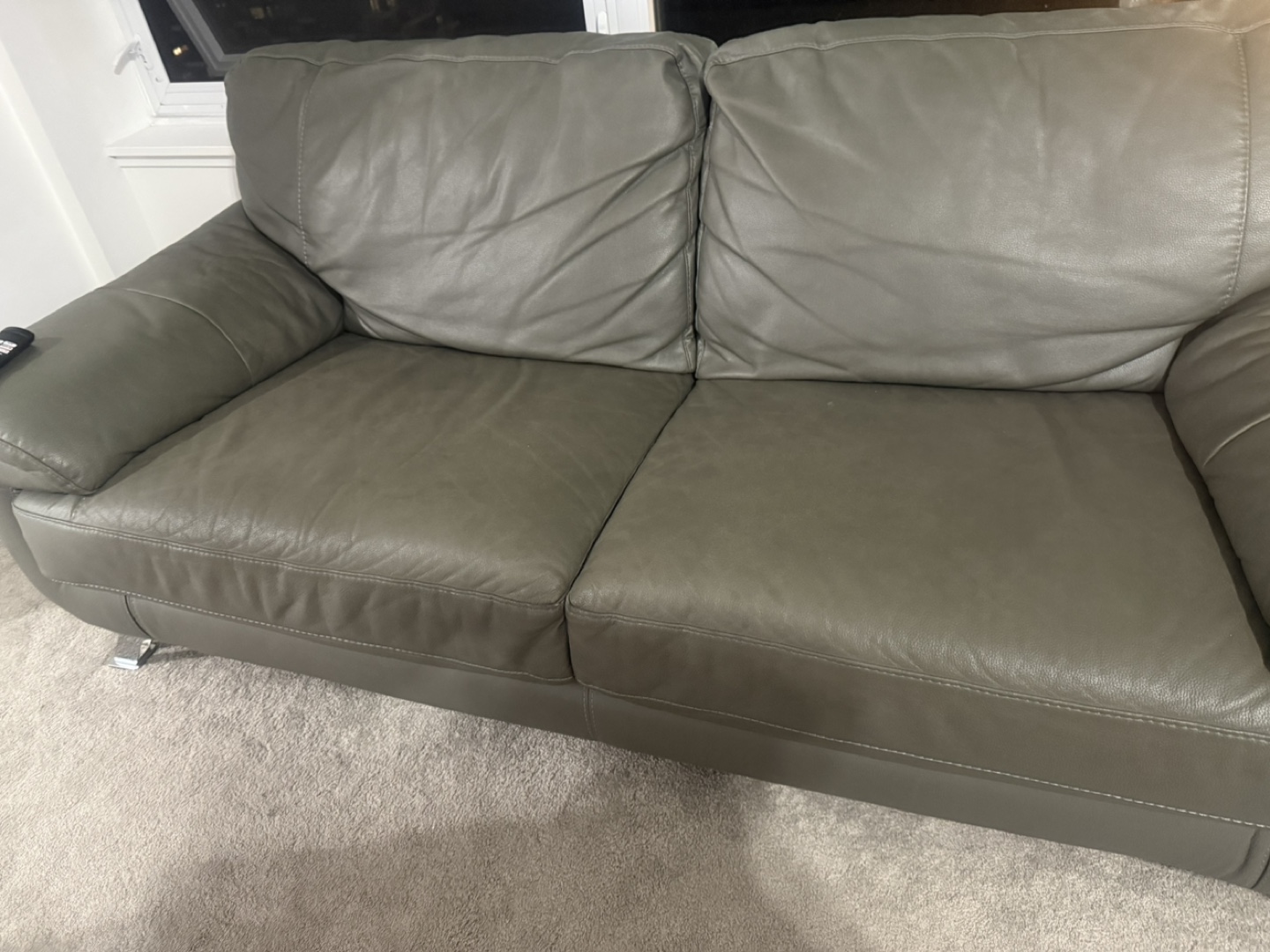 Leather Sofa - Grey both - photo 3