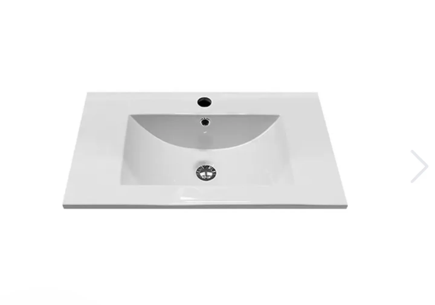 30" Porcelain vanity top with rectangular sink image indicator(4)