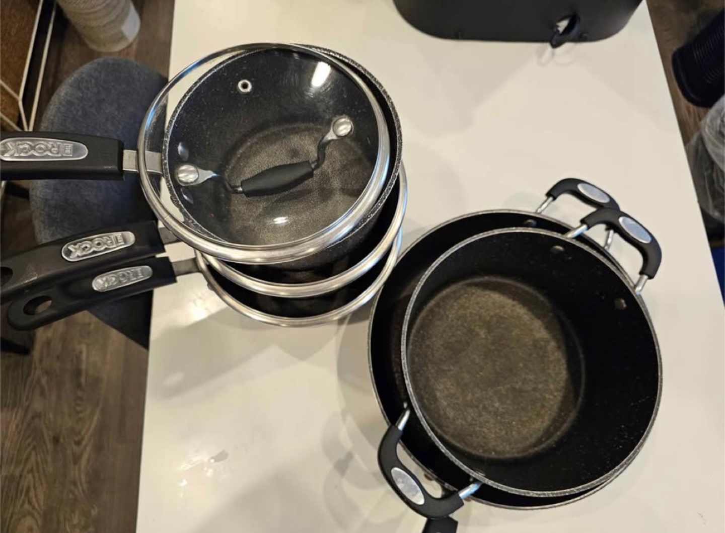 The Rock speckled black 5-piece cookware set - photo 3