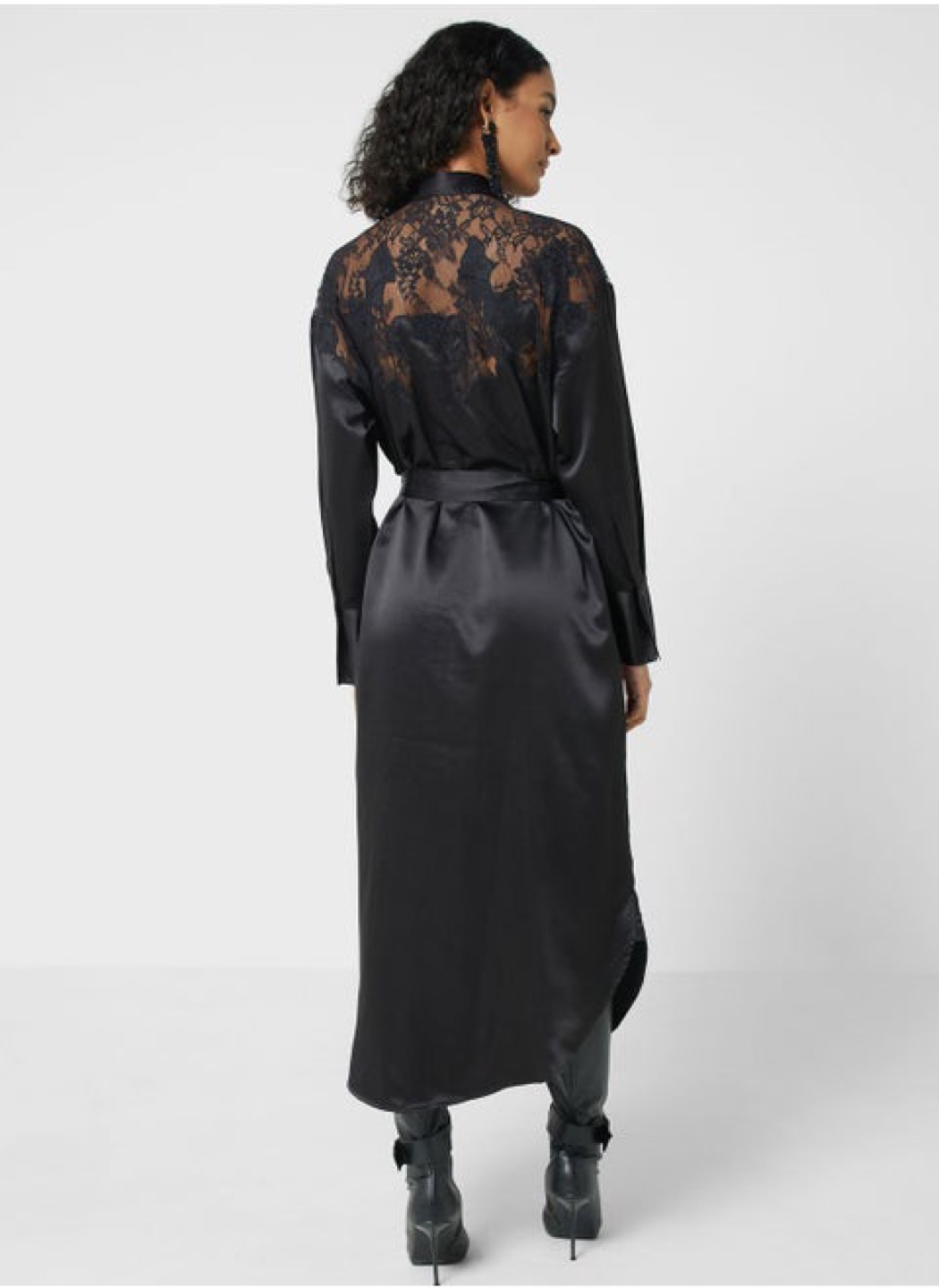Design Black Lace Midi Dress - photo 3