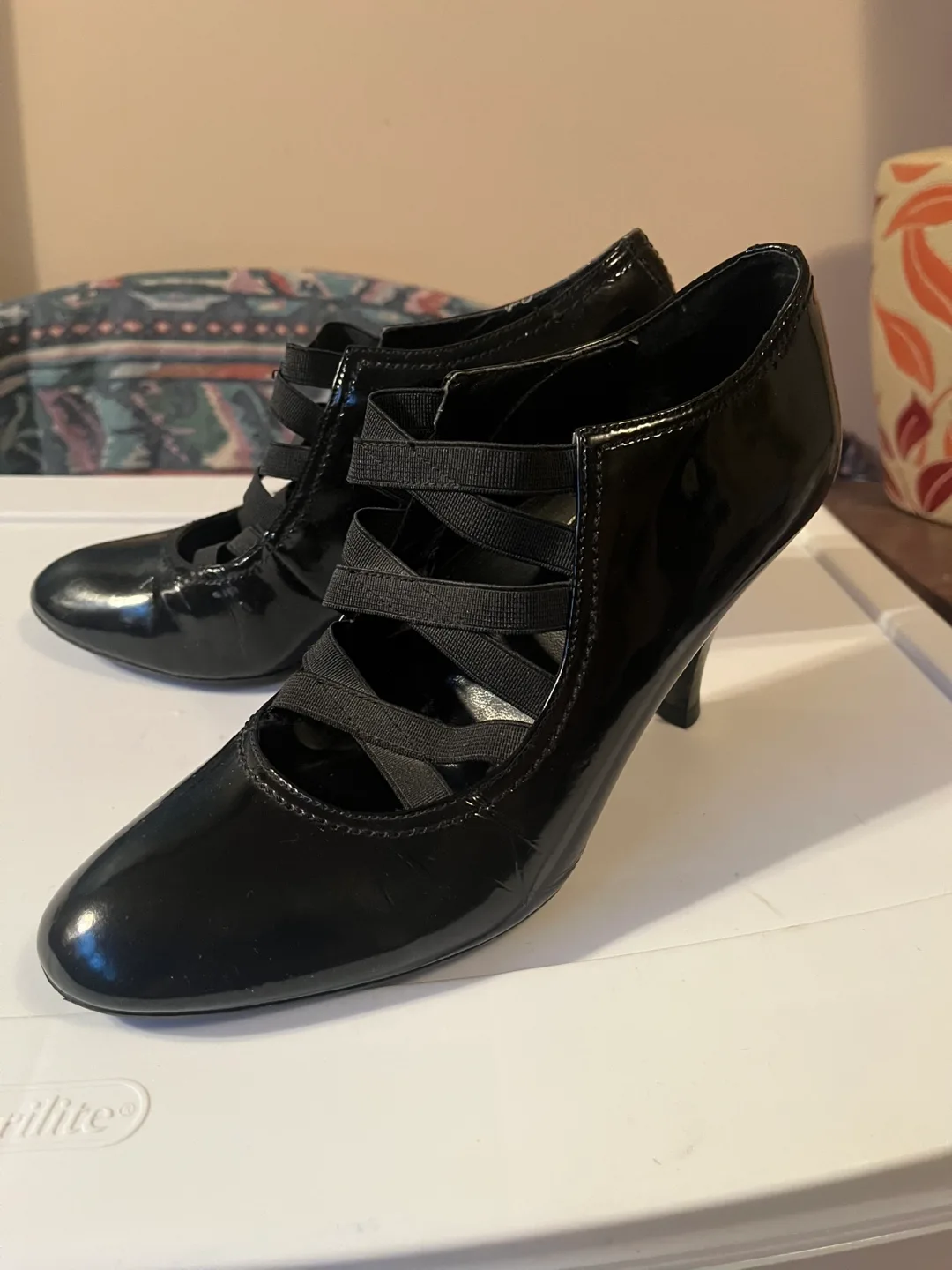 Franco Sarto Black Heels, size 8 thumbnail