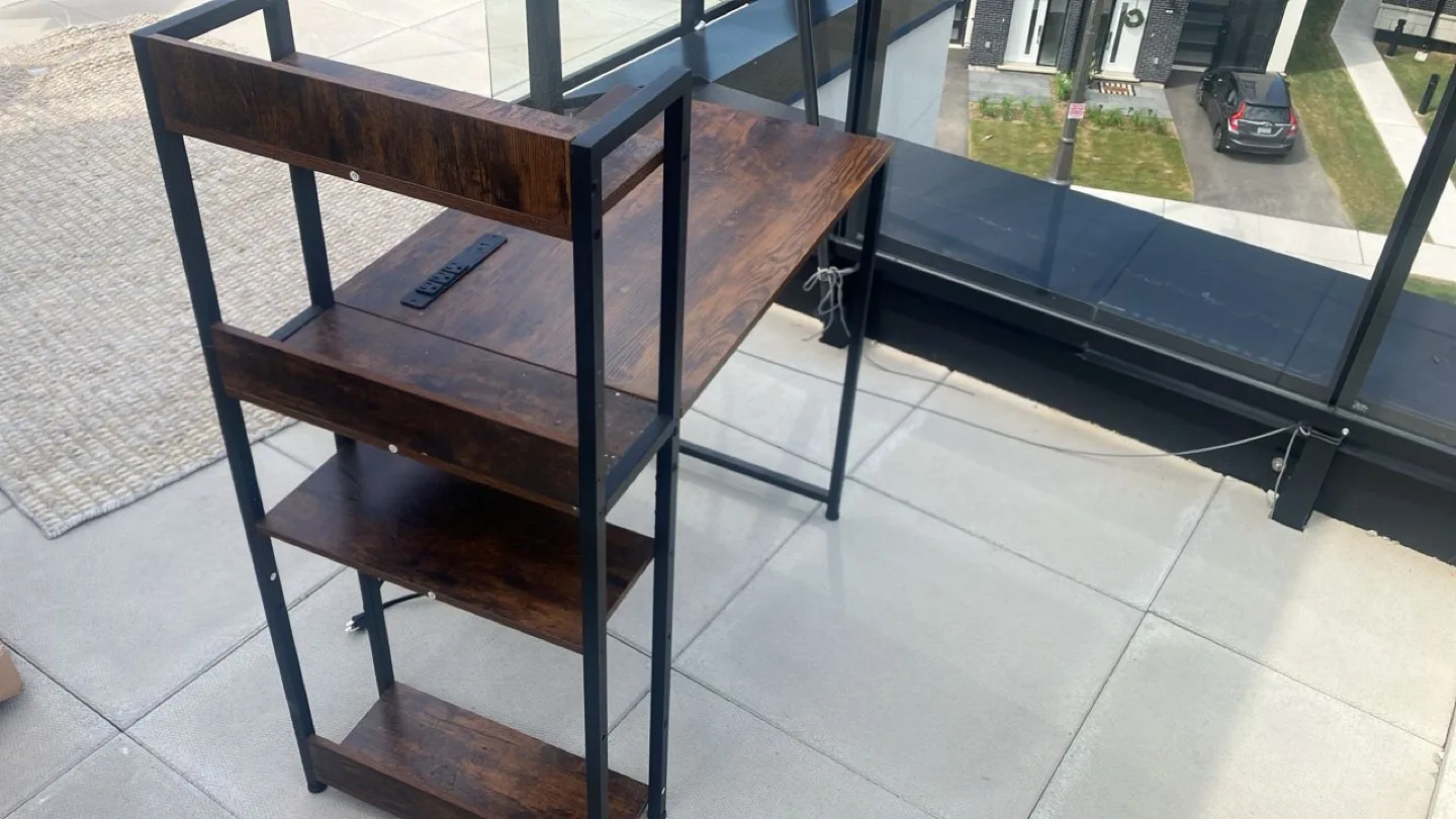 Gaming Desk with Shelves - Brown image indicator(3)