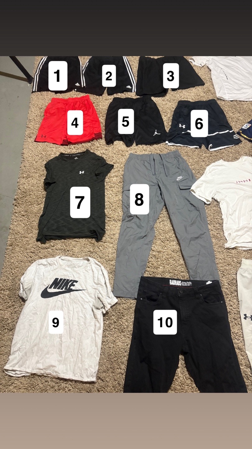 Adidas, Nike, Under Armour Shorts & Shirts