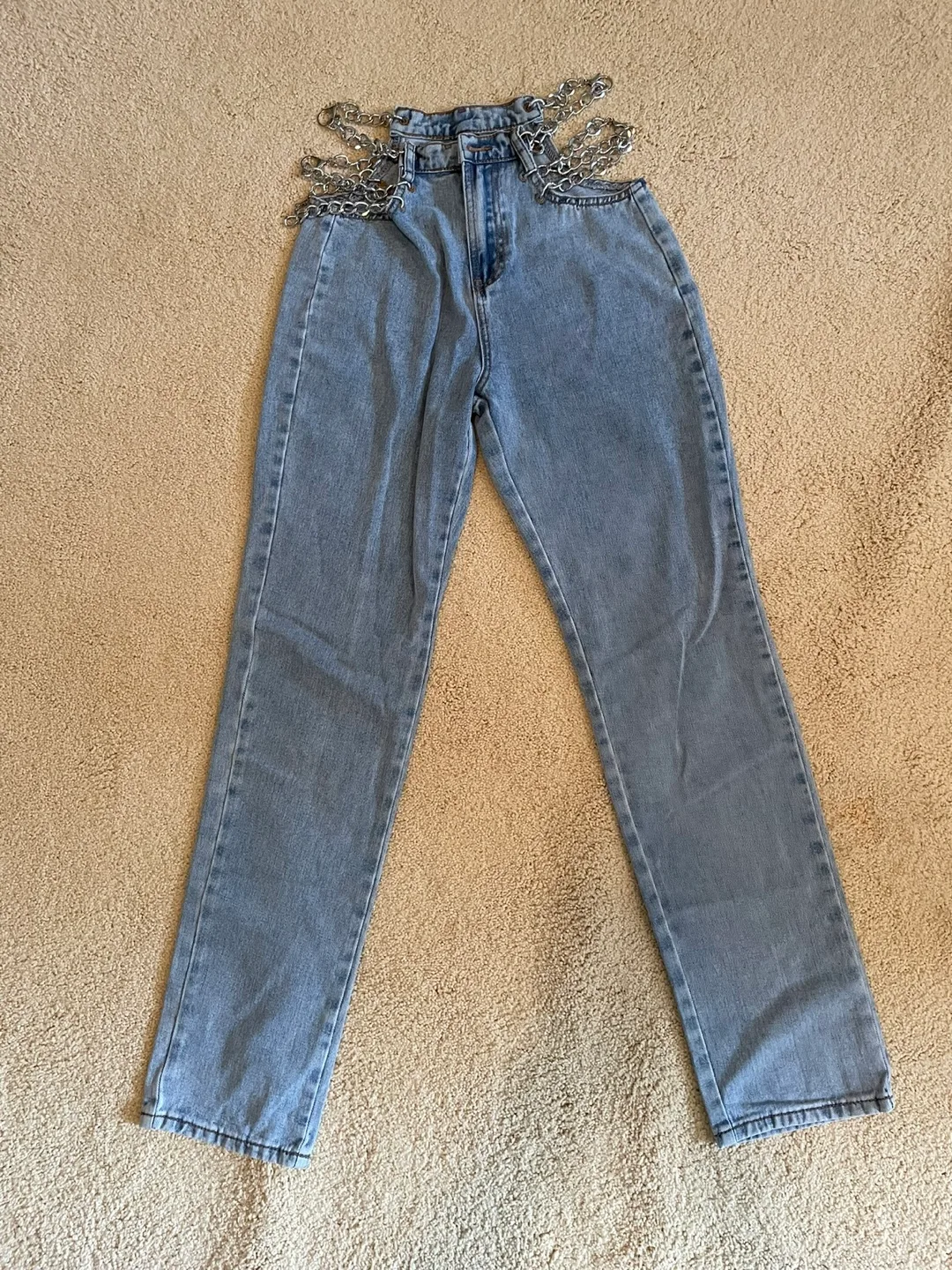 Shein Chain Detail Jeans - Size W27 L32