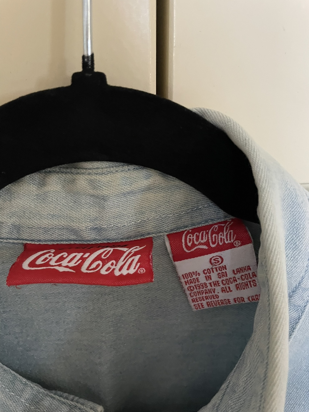Coca-Cola Denim Button-Up Shirt - Size Small - photo 2