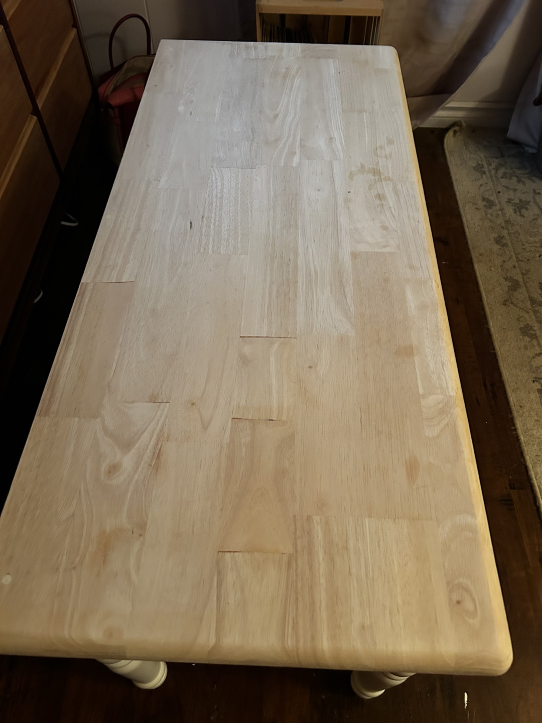 Wooden Coffee Table with Drawer/Bench - photo 3
