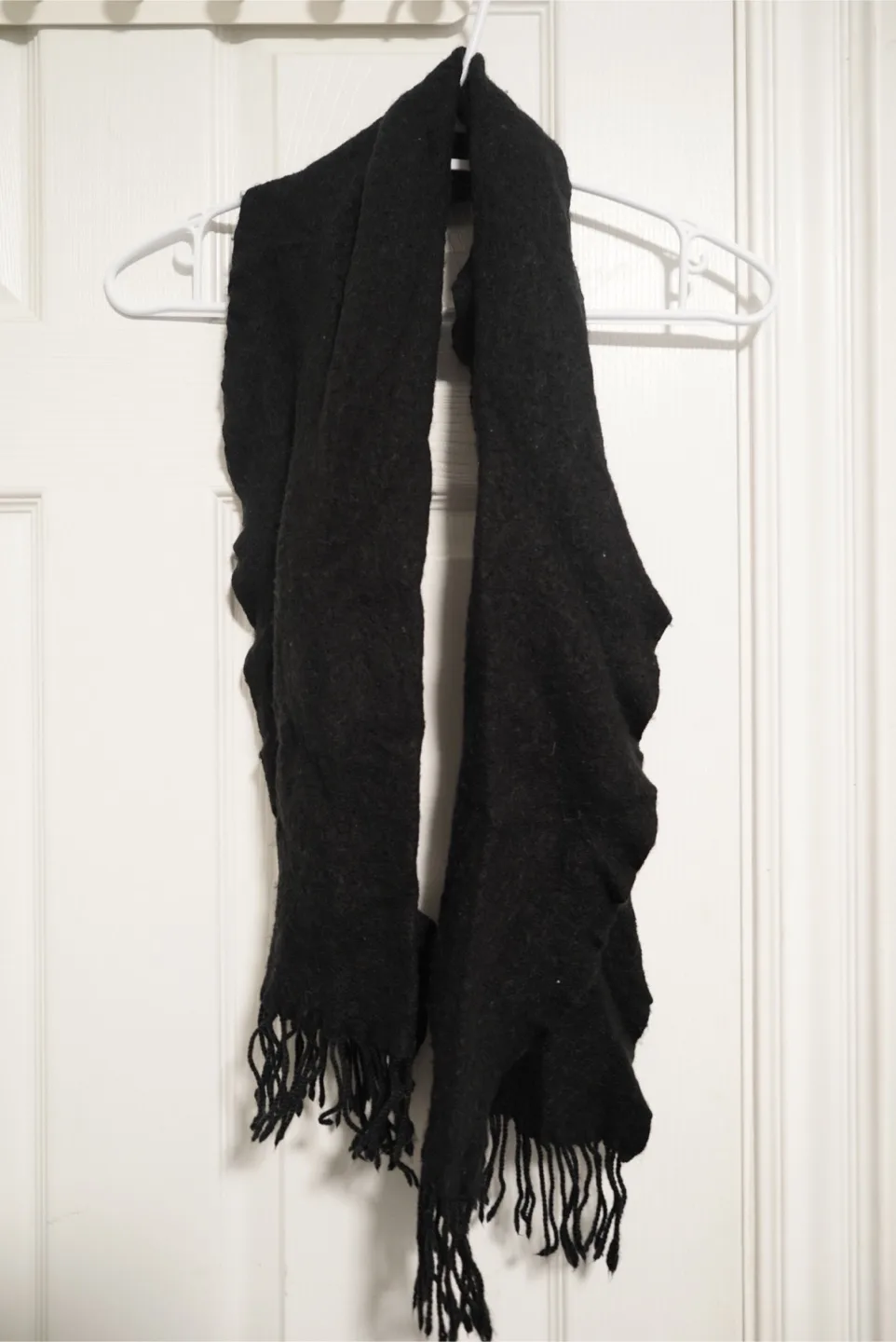 Black Scarf with Fringes