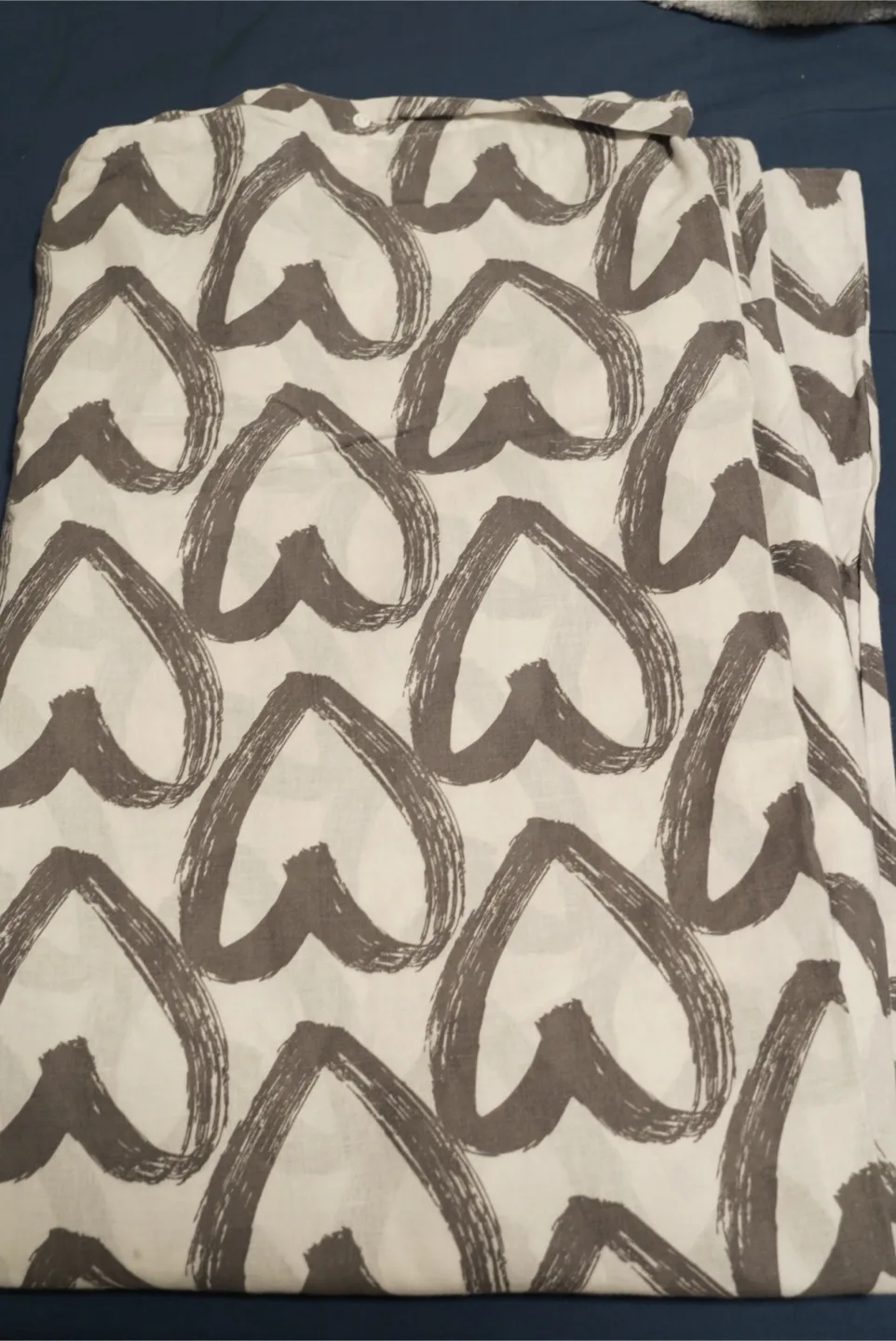 Ikea Grey Hearts Twin Duvet Cover