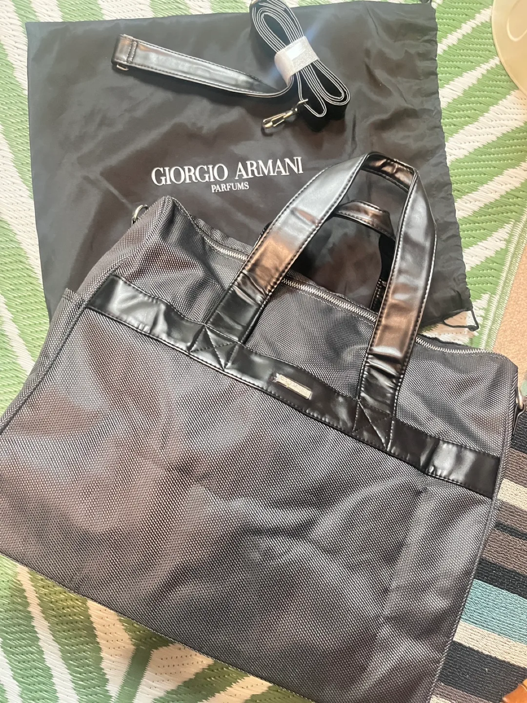 Giorgio Armani Parfums Grey Tote Bag thumbnail