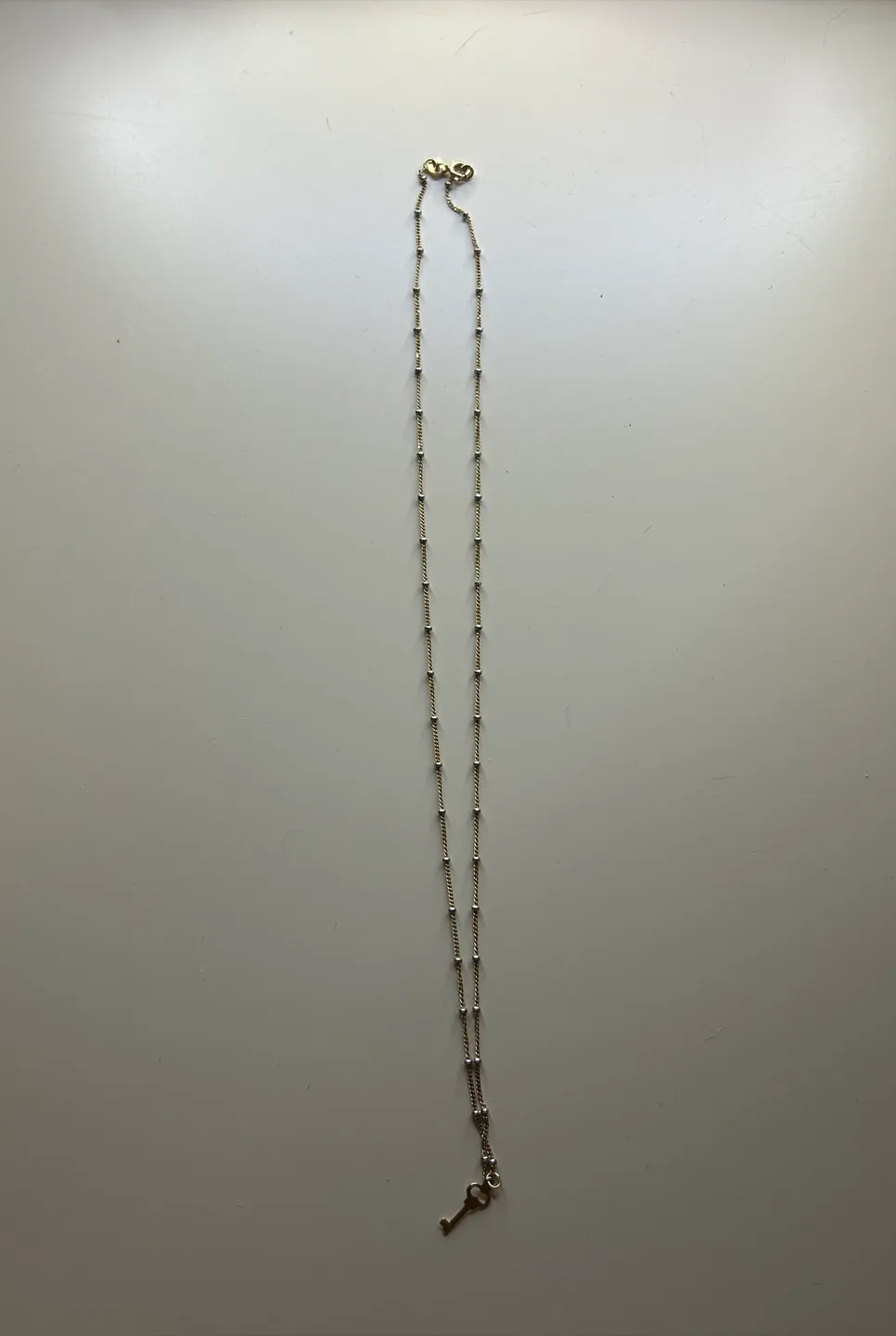 14K Gold Key Pendant Necklace thumbnail