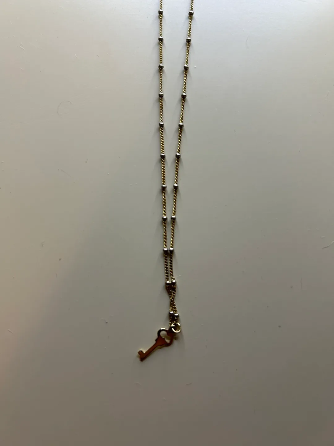 14K Gold Key Pendant Necklace image indicator(2)