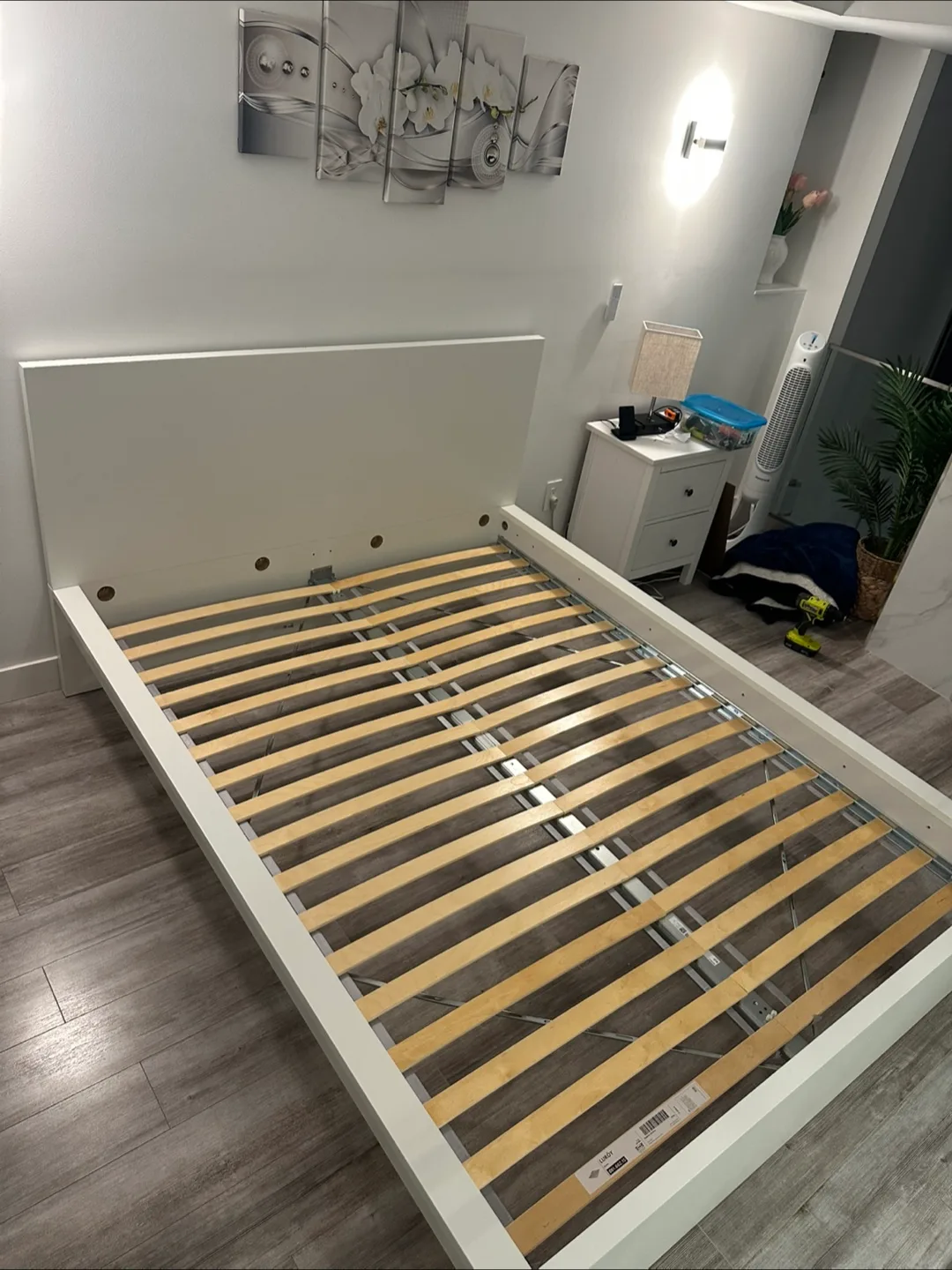 Ikea White Queen bed frame * Delivery available thumbnail
