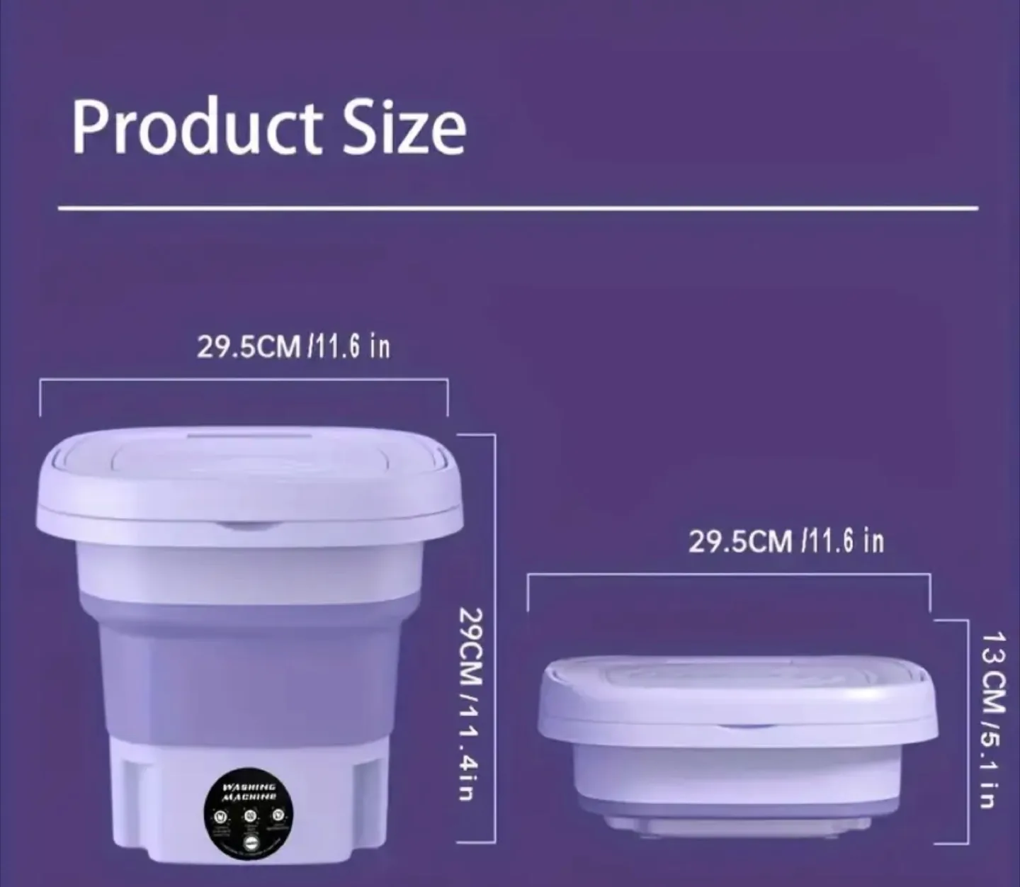 Portable Folding Washing Machine - New image indicator(3)