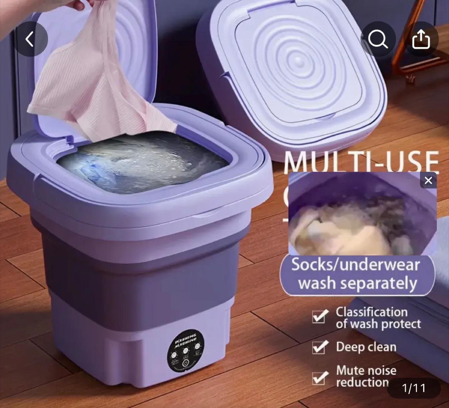 Portable Folding Washing Machine - New thumbnail