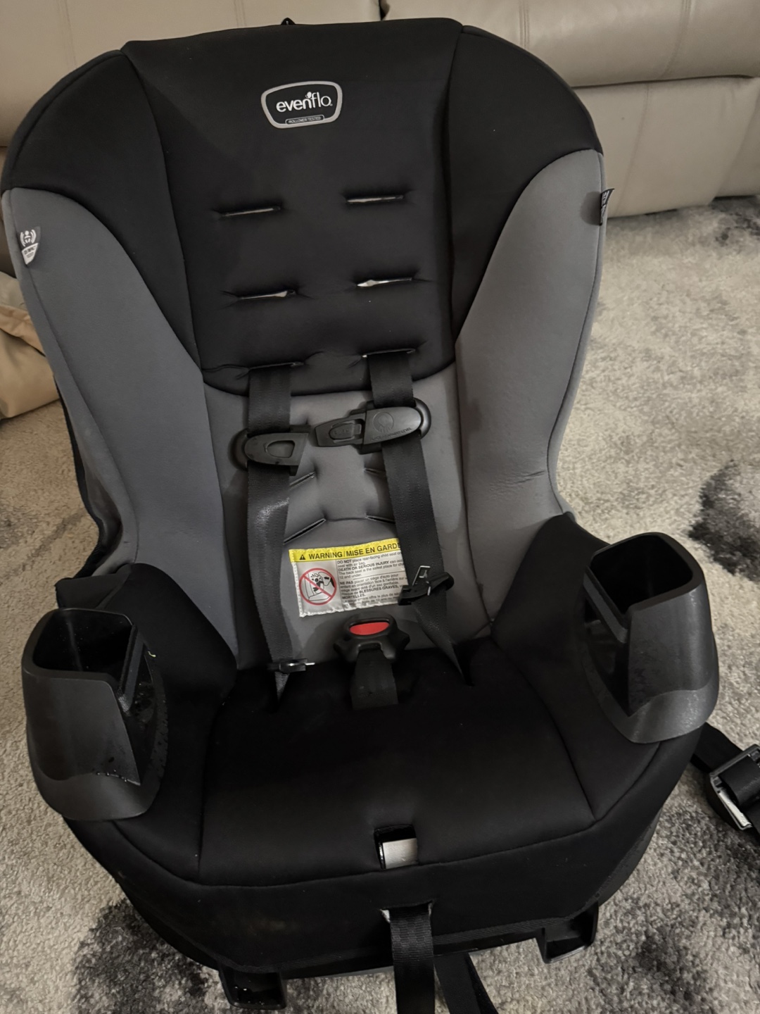 Evenflo Car Seat - Black & Grey