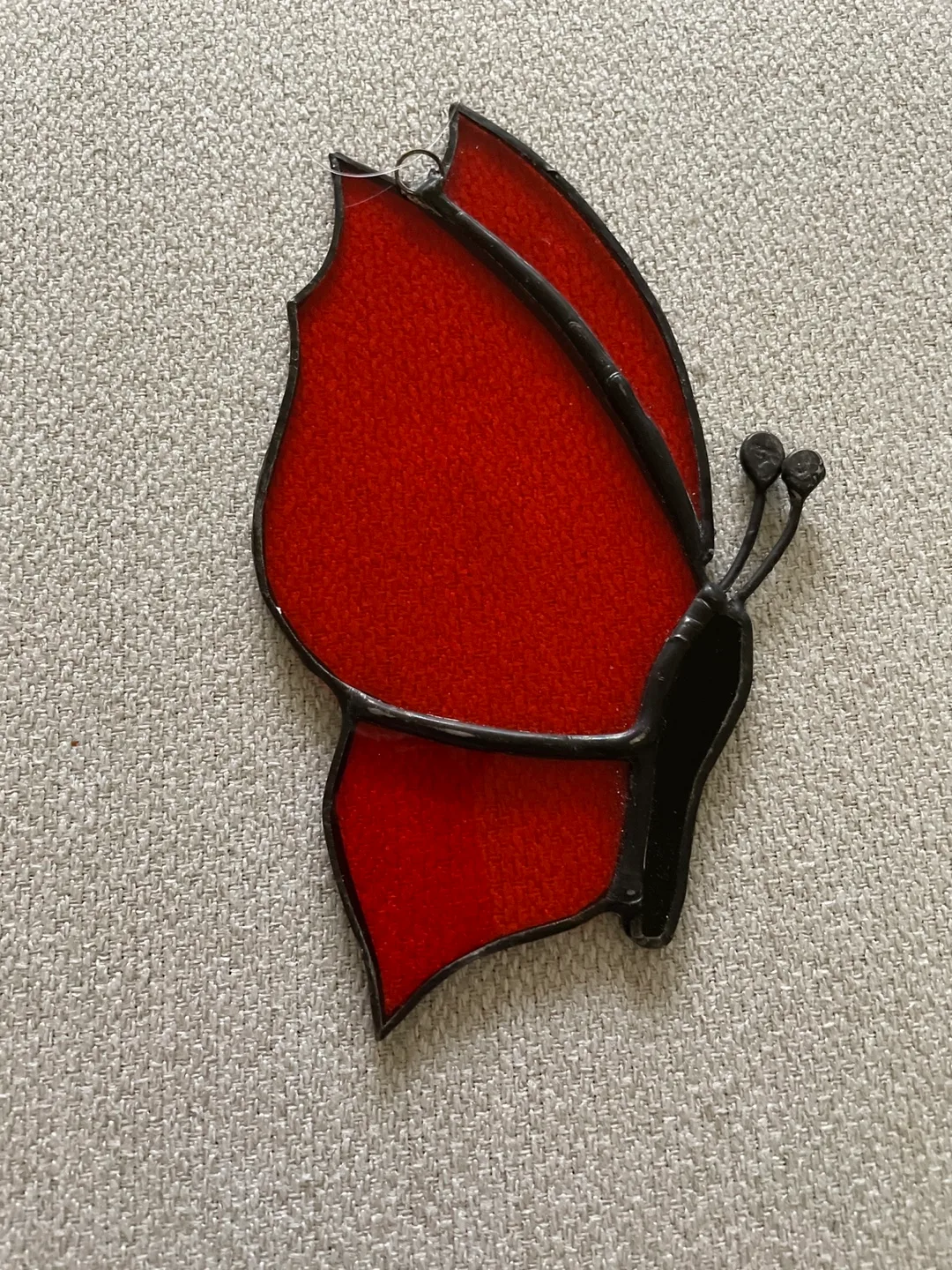 Red Stained Glass Butterfly Decoration thumbnail