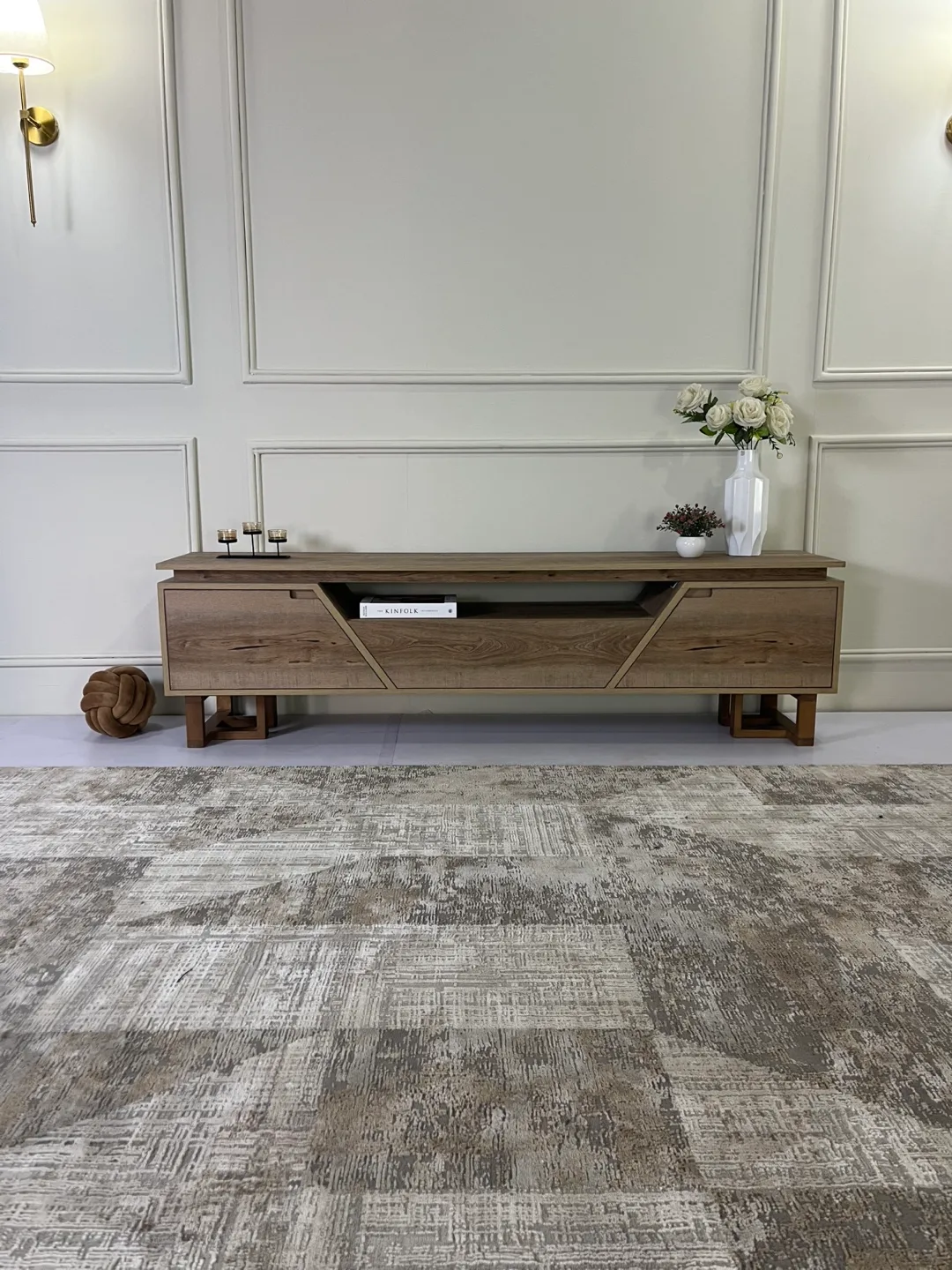 New TV Stand with 3 Storage Drawers in 6 feet length image indicator(2)