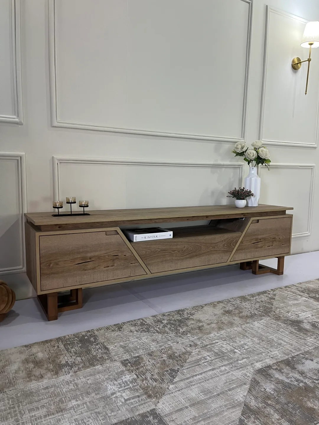 New TV Stand with 3 Storage Drawers in 6 feet length image indicator(3)