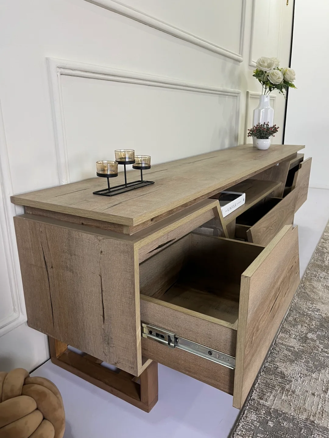 New TV Stand with 3 Storage Drawers in 6 feet length image indicator(5)