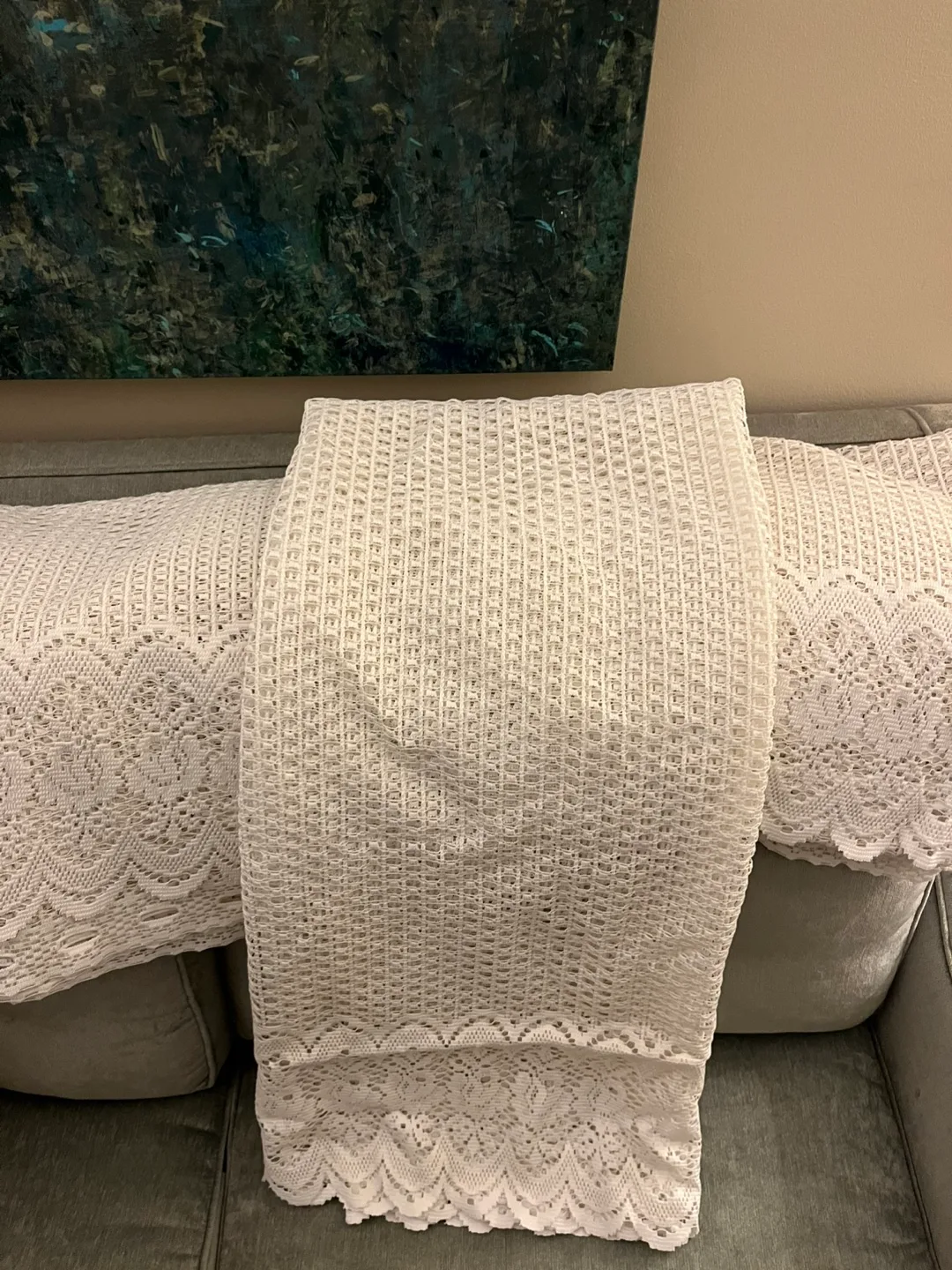 White Lace Curtain Panel image indicator(3)