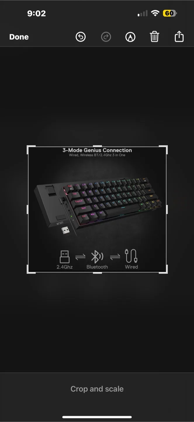 Redragon Draconic Pro 60% Wireless Mechanical Keyboard image indicator(4)