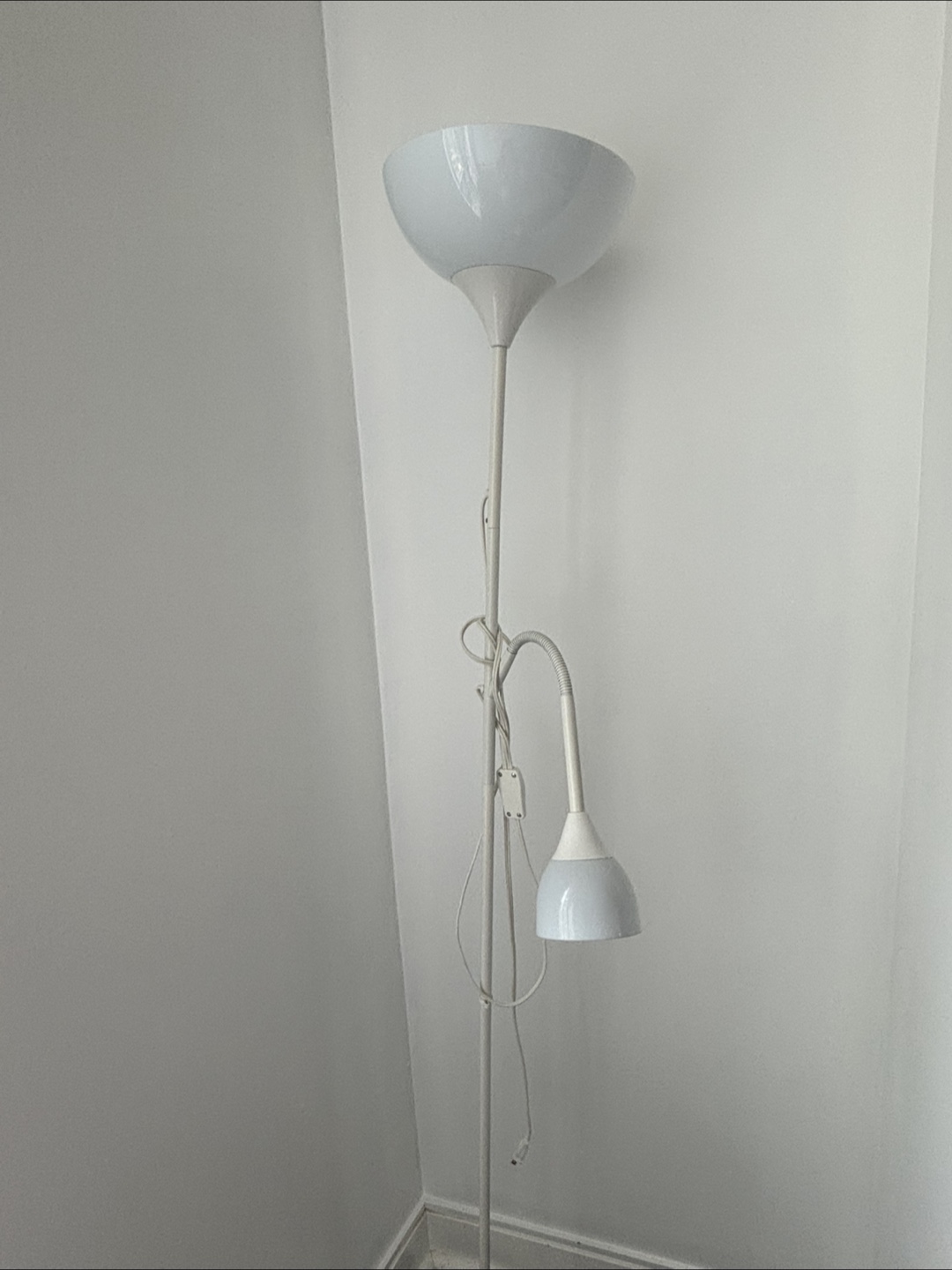 IKEA Floor Uplight/Reading Lamp - White