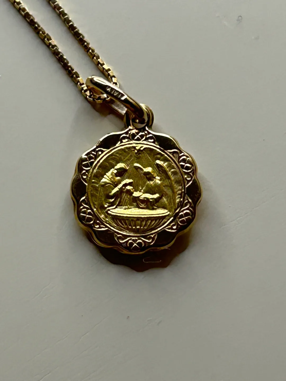 14K Gold Italy Pendant Necklace image indicator(2)