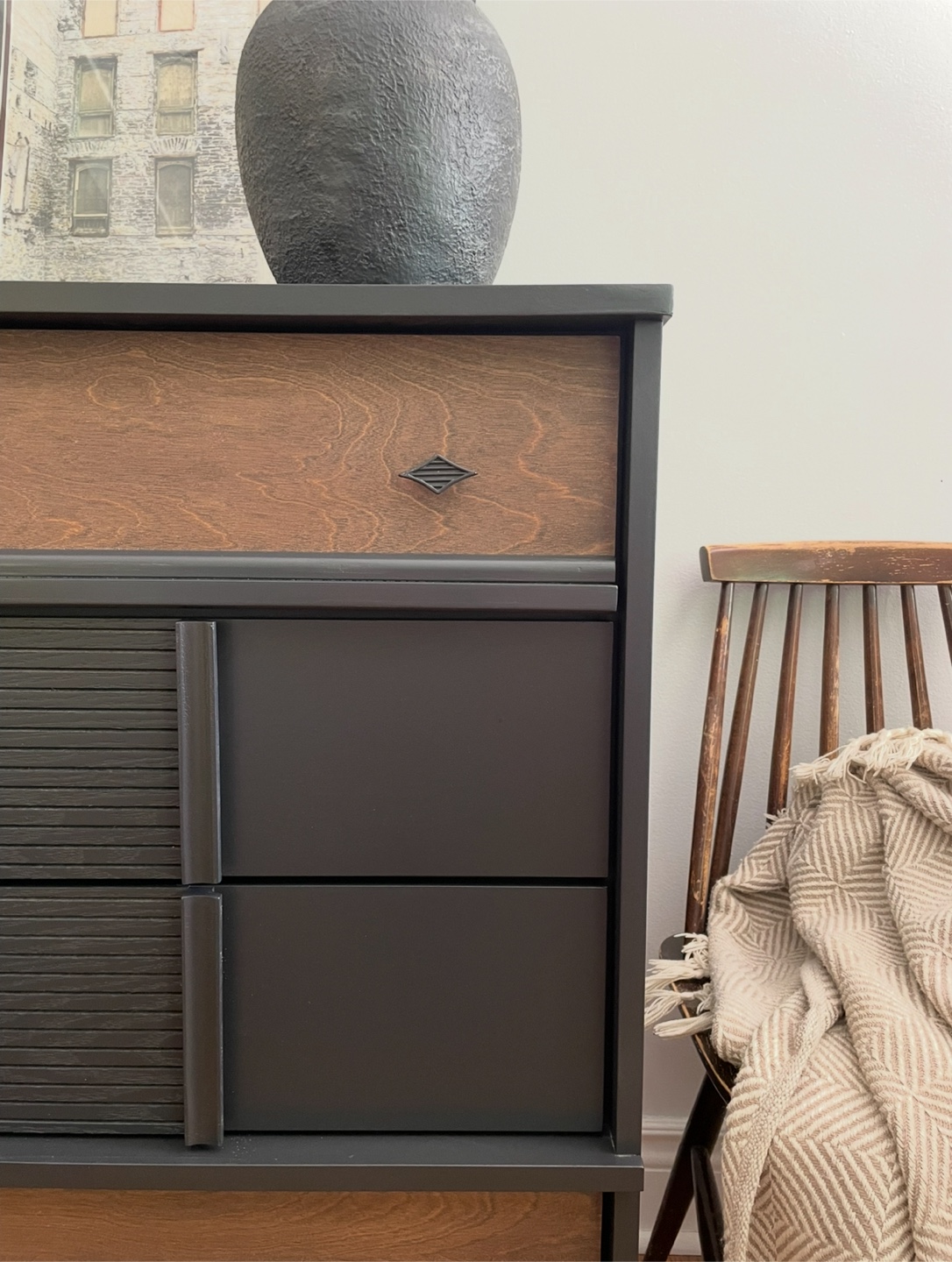 VISCOL Mid-Century Modern Tallboy Dresser - photo 3