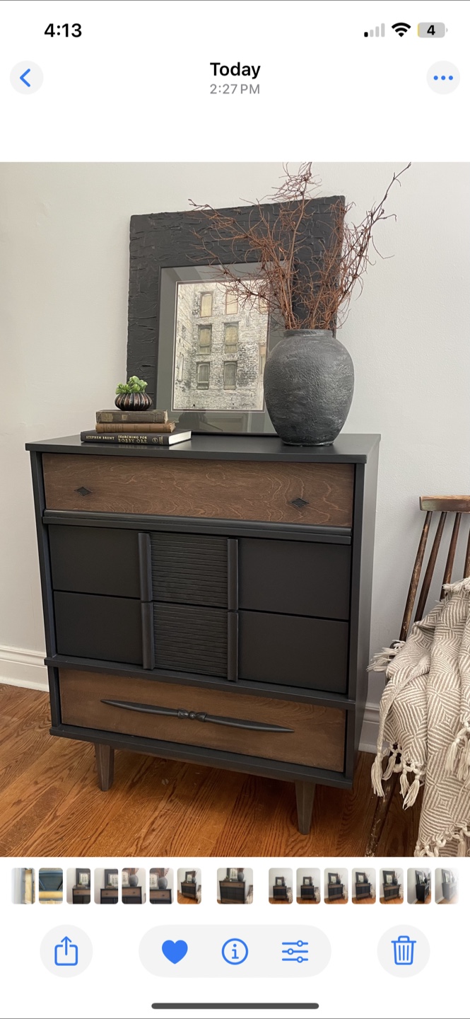 VISCOL Mid-Century Modern Tallboy Dresser