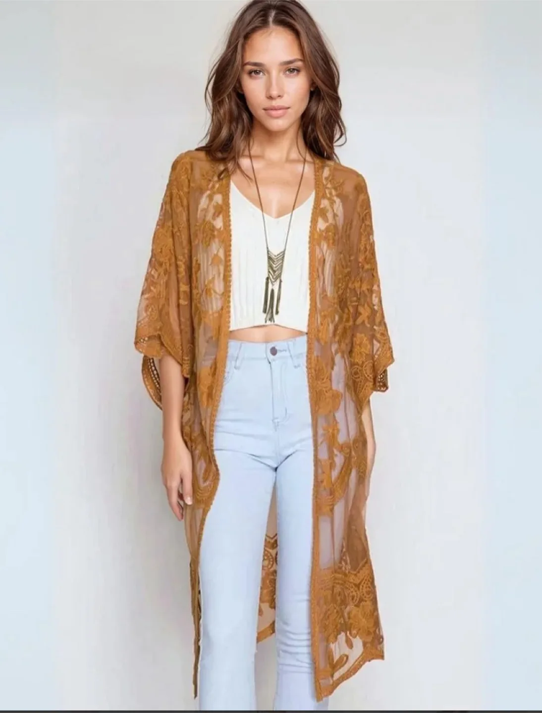 NEW! Lace Kimono Cover-Up - Perfect for Summer! thumbnail