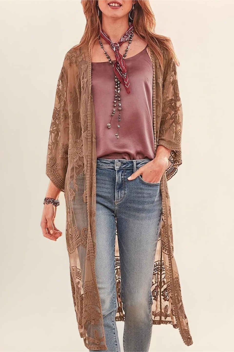 NEW! Lace Kimono Cover-Up - Perfect for Summer! - photo 3
