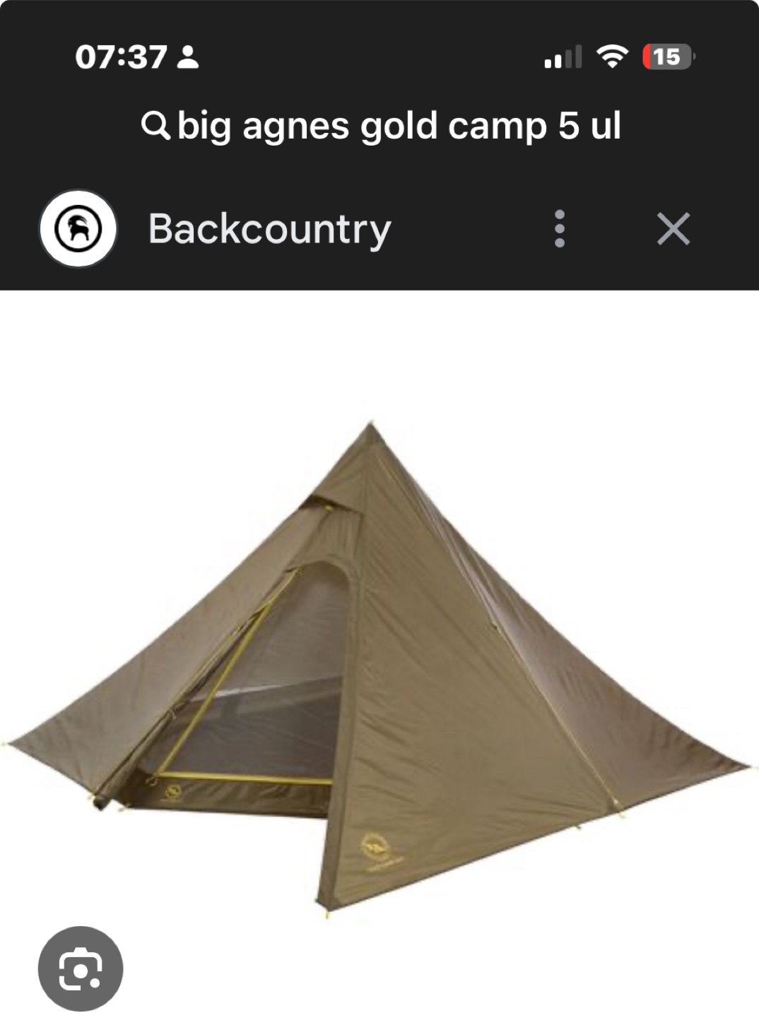 Big Agnes Gold Camp 5 UL Tent