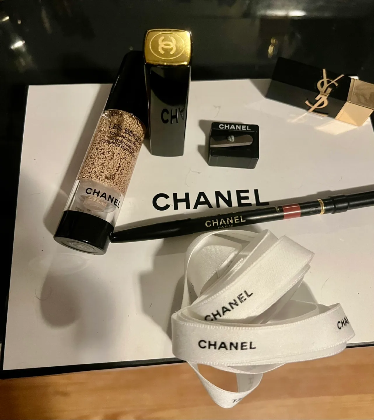 Chanel Makeup Bundle: Lip Pencil, Foundation, Lipstick thumbnail