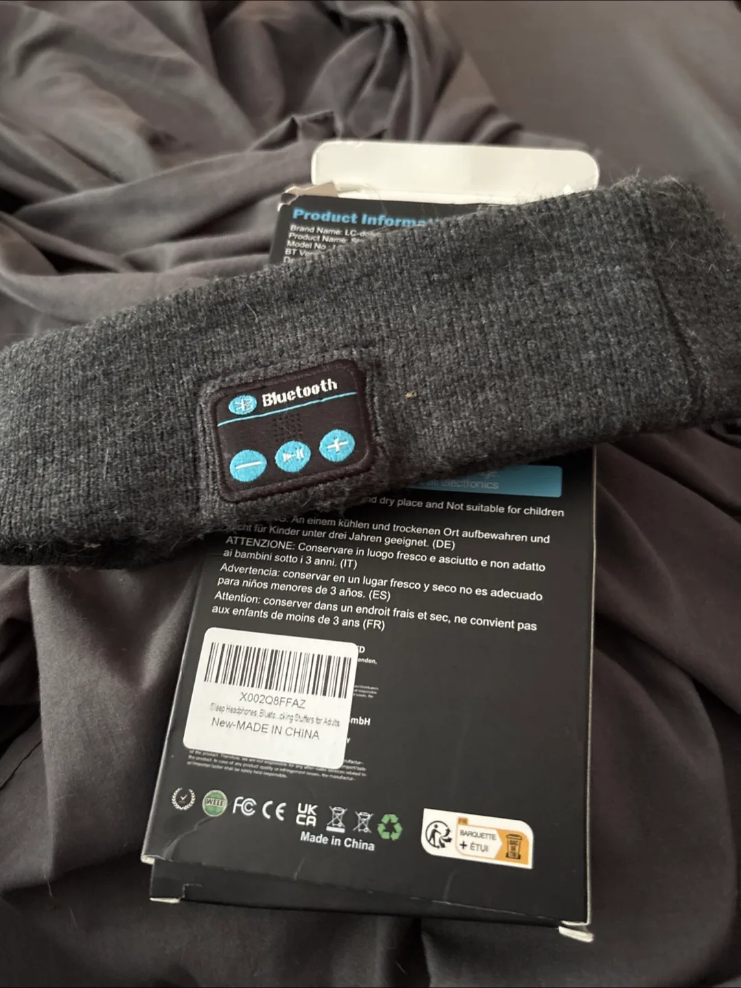 LC-dolida Wireless  workout Sleep Headphones headband  Grey image indicator(2)