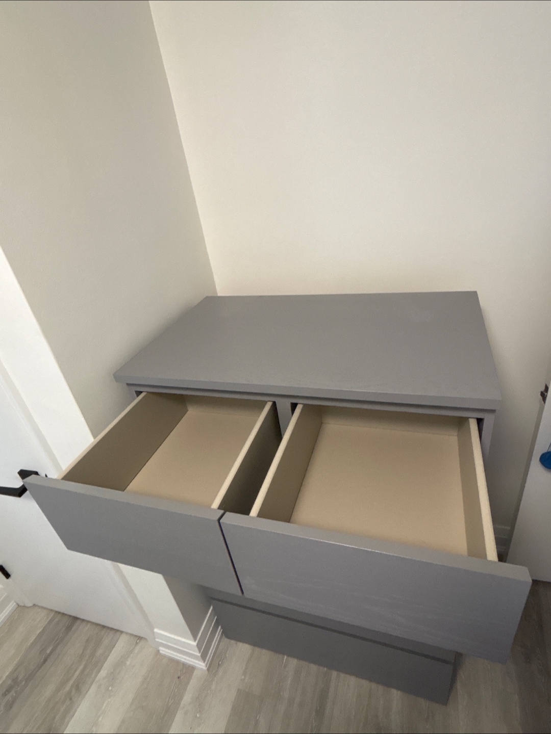 IKEA Malm Grey Dresser - photo 2