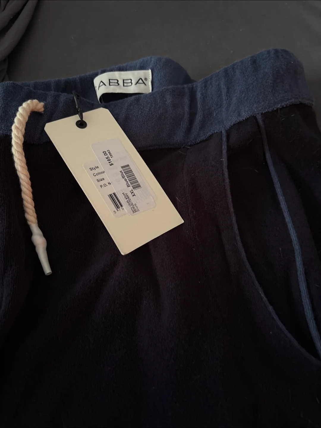 NEW Designer high end Gabba Terry Cloth Shorts - XXL, Blue/Blue image indicator(4)