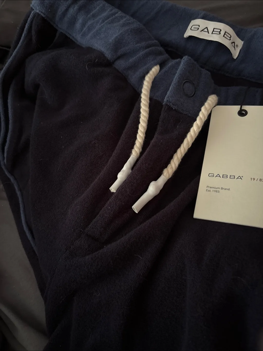 NEW Designer high end Gabba Terry Cloth Shorts - XXL, Blue/Blue image indicator(5)