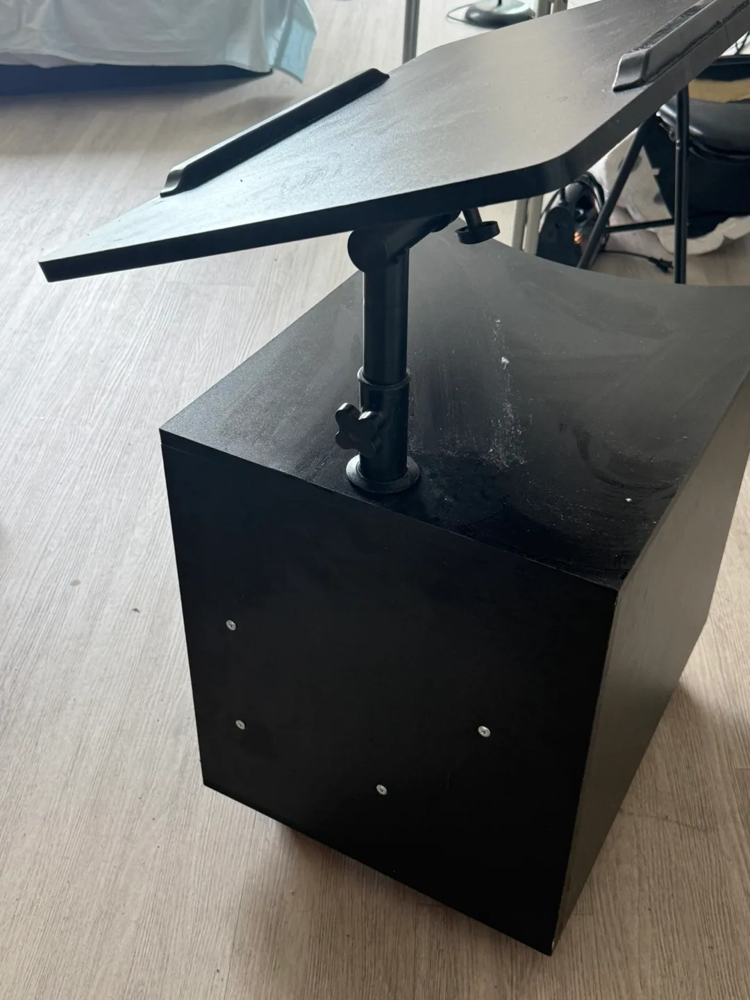 Adjustable Black Side table thumbnail