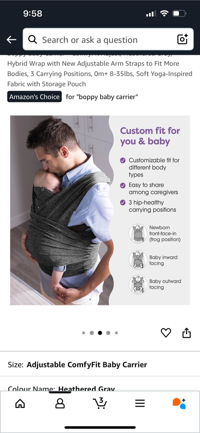 Boppy ComfyFit Adjustable Baby Carrier - photo 2