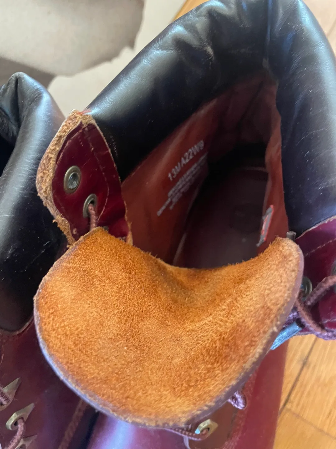 Timberland Boots, Size 13M, Burgundy image indicator(2)