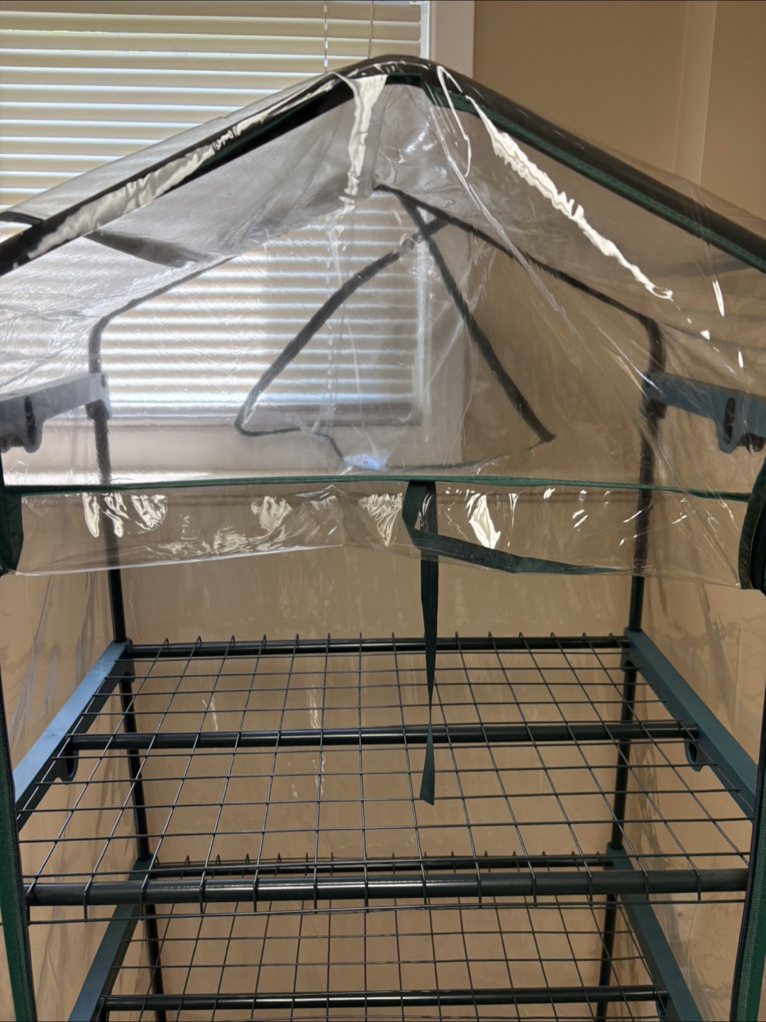 Green Mini Greenhouse with Shelves - photo 2