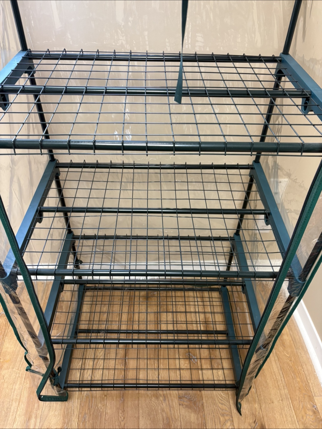 Green Mini Greenhouse with Shelves - photo 3
