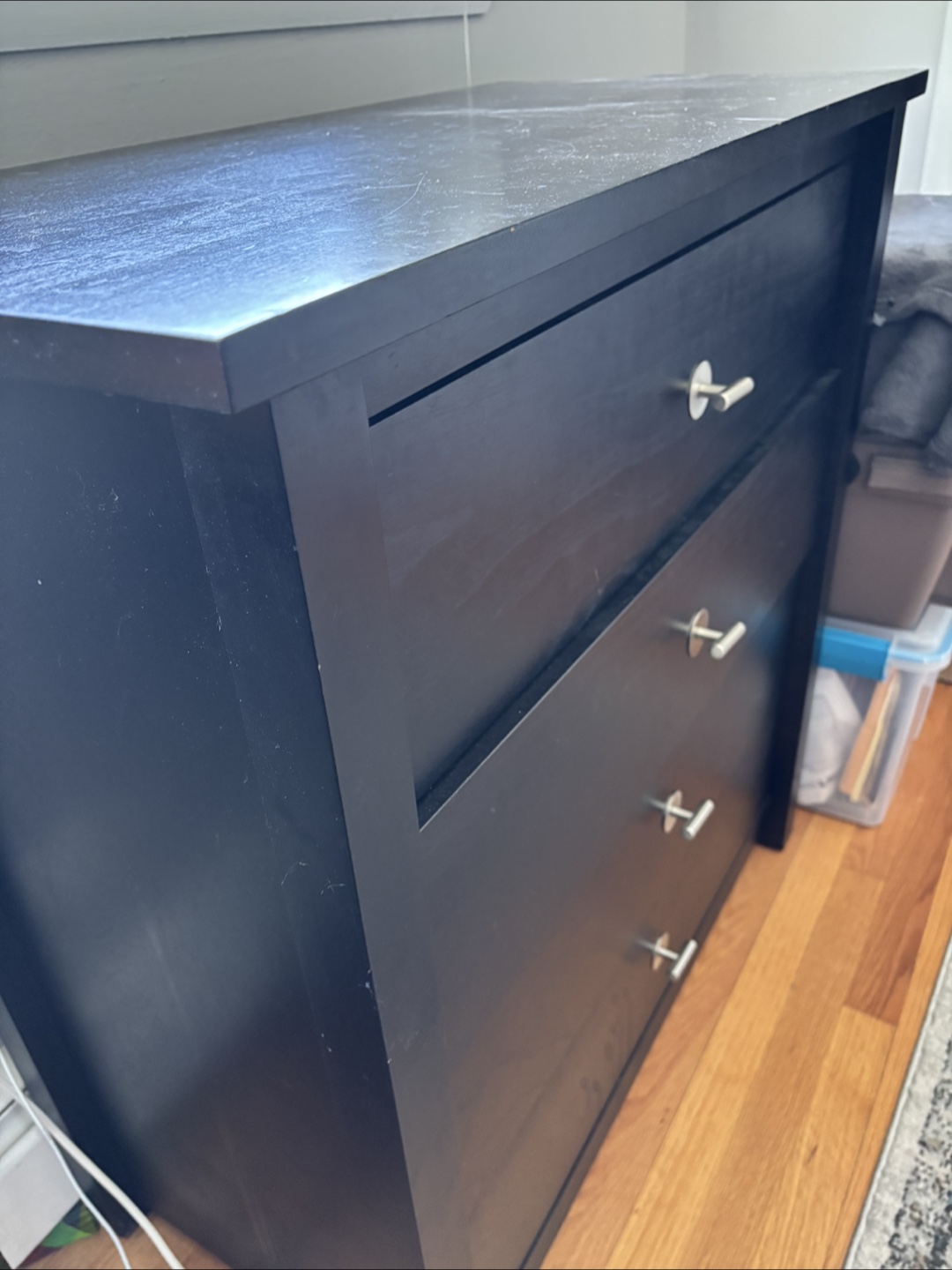 Black 4-Drawer Dresser - photo 4
