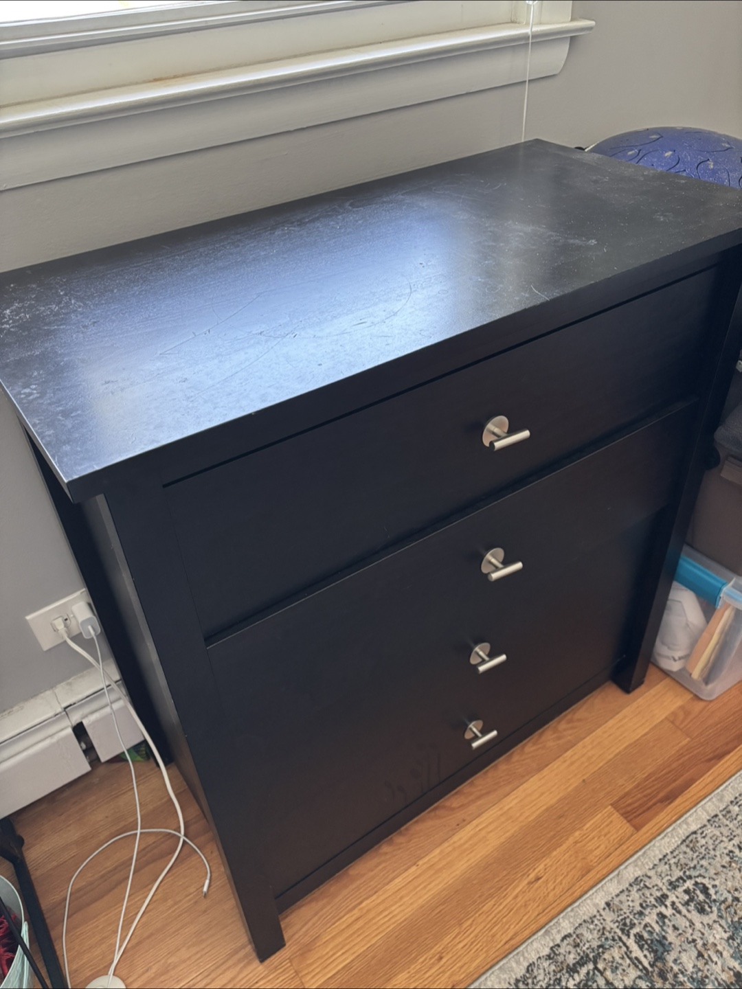 Black 4-Drawer Dresser - photo 2