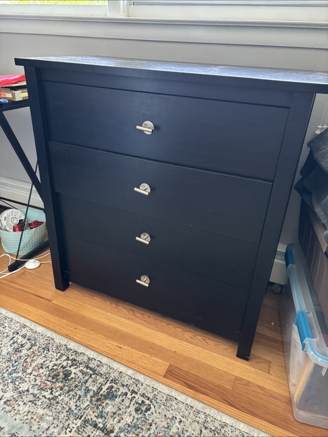 Black 4-Drawer Dresser - photo 5