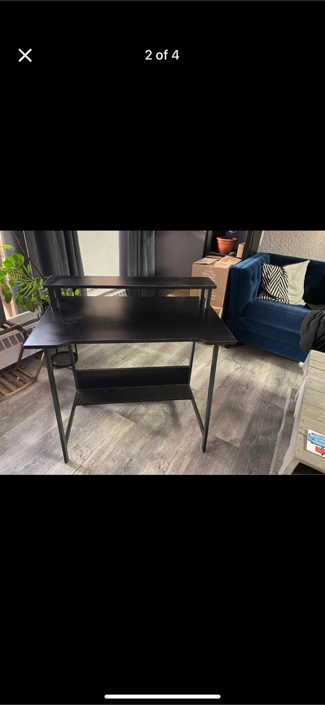 Brown/black desk - photo 2