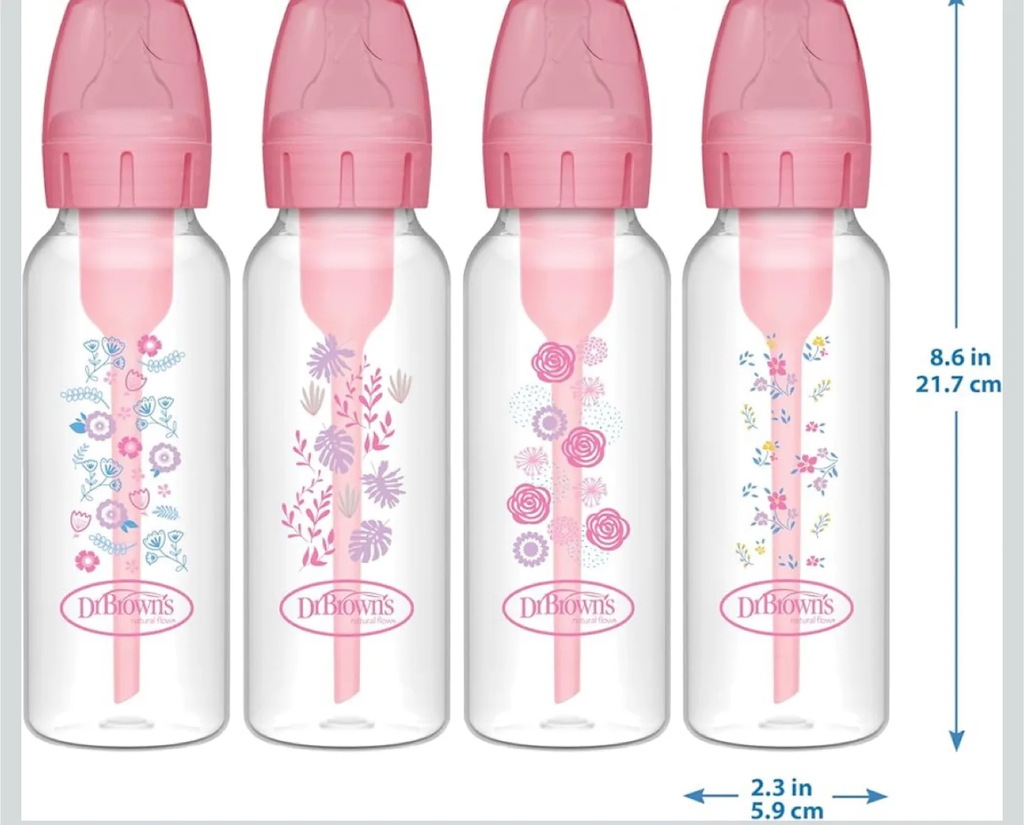 Dr. Brown's Anti-Colic Options+ 250ml Bottles (Pink) thumbnail