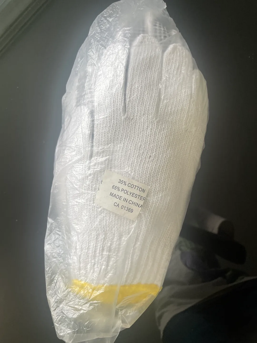 New White Cotton/Polyester Work Gloves image indicator(5)
