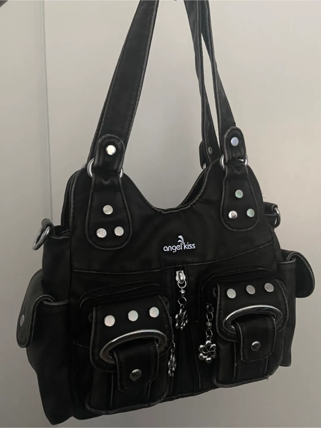 Angel Kiss Black Shoulder Bag